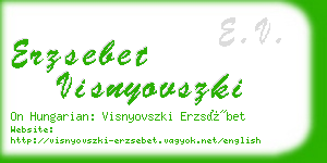 erzsebet visnyovszki business card